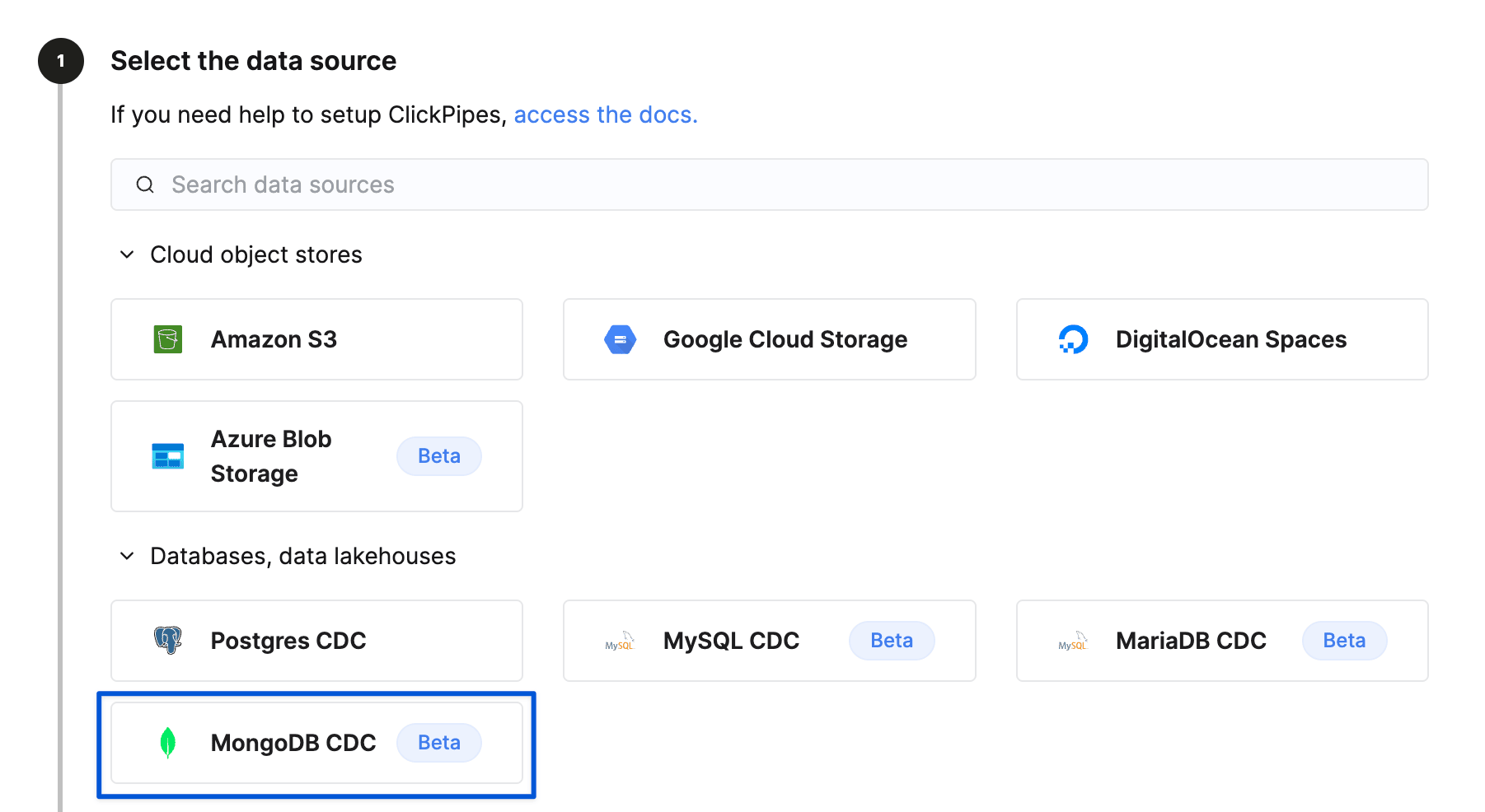 Select MongoDB