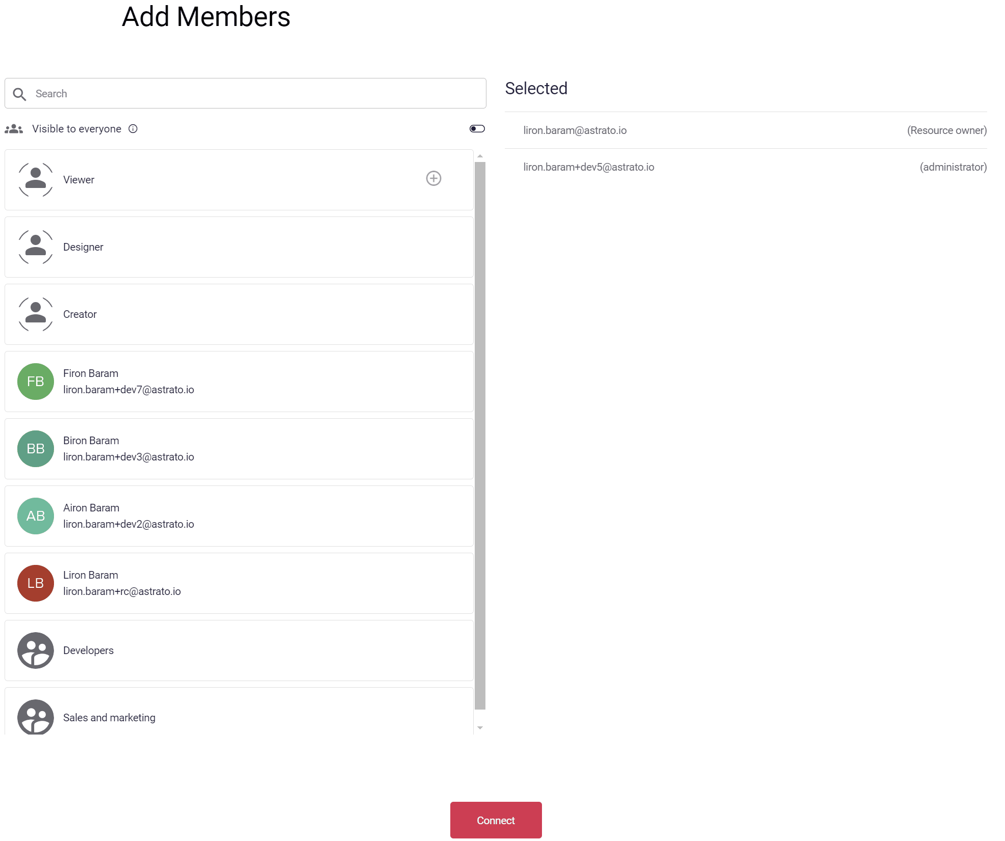 Accès utilisateur pour connecter Astrato à ClickHouse
